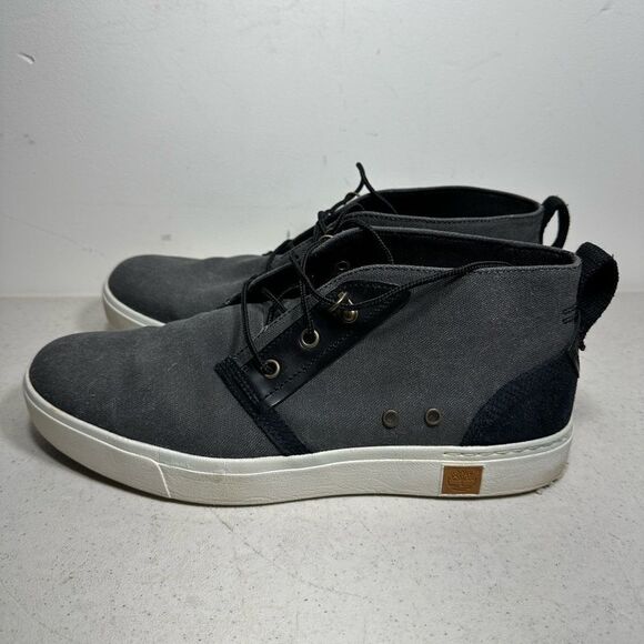 Timberland Mens Amherst High Top Navy Leather Chukka Boot Size 9,5 - Picture 4 of 8